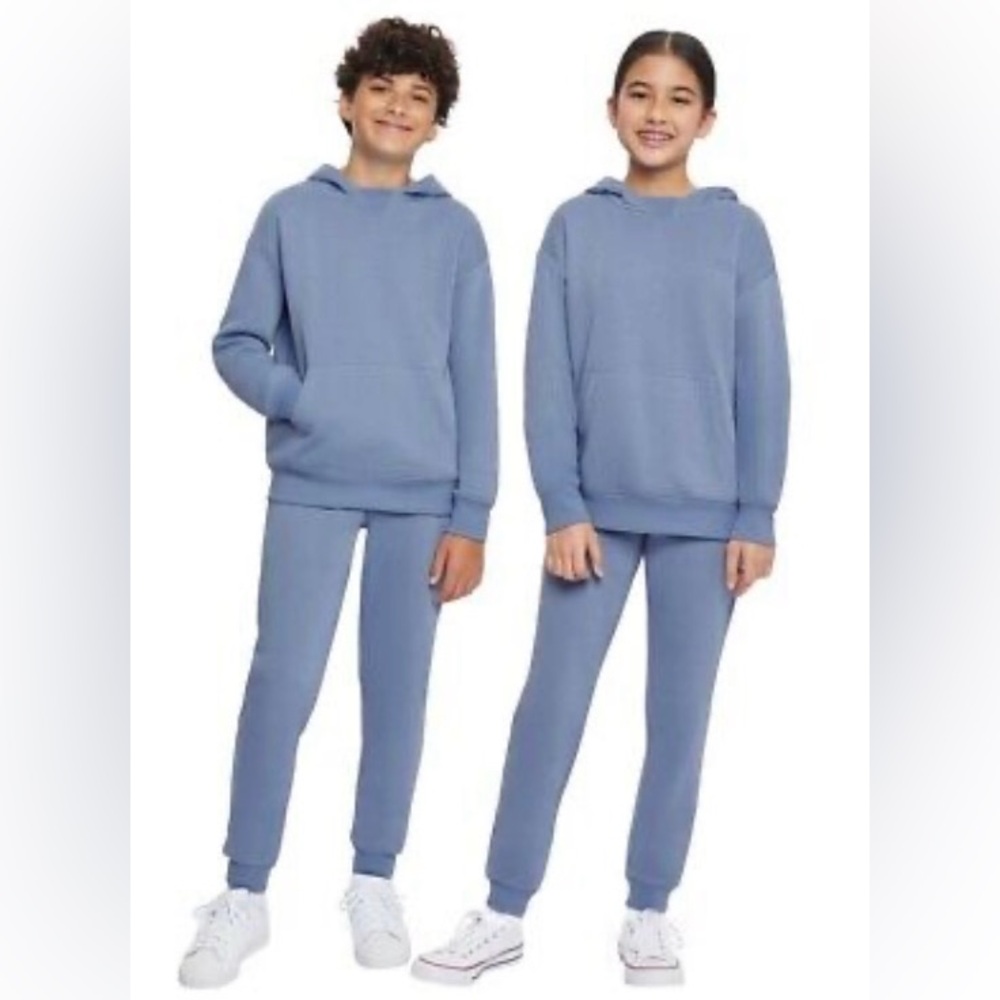 Charlie & Scout Youth Fleece Hoodie and Joggers 2-Piece Set Blue